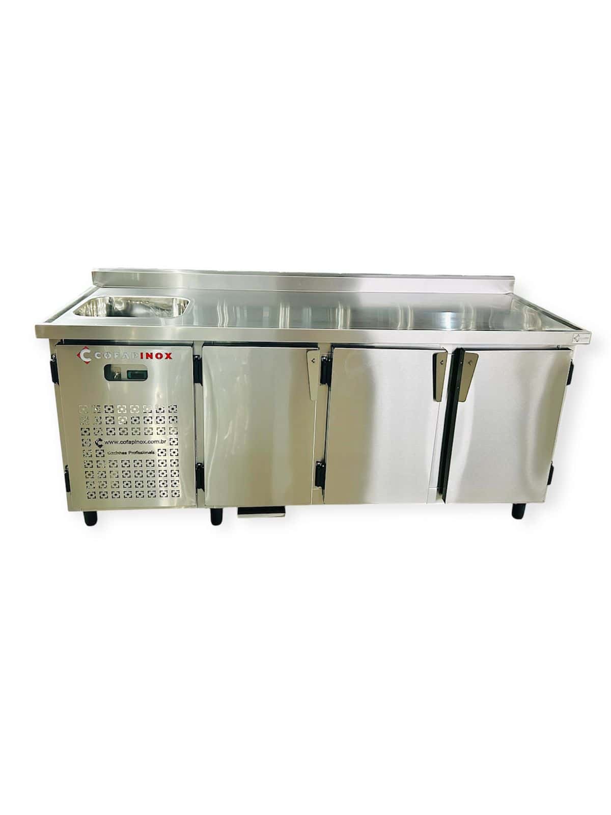 Balcão Refrigerado 3 Portas com Cuba