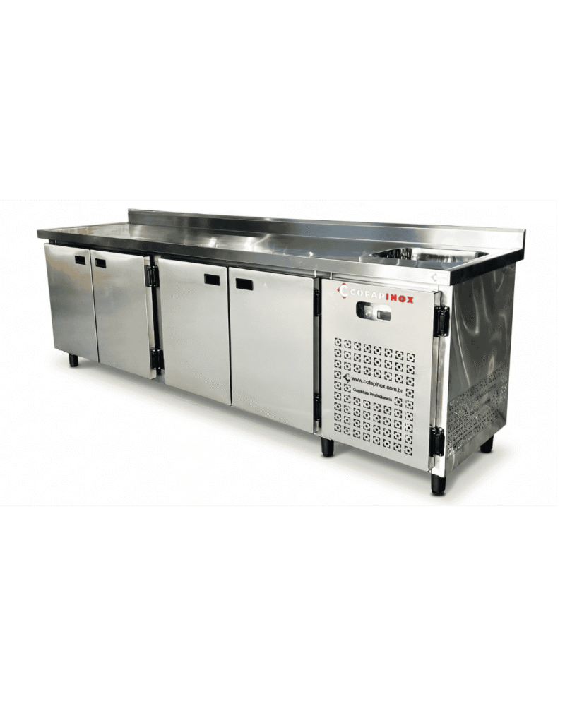 Balcão Refrigerado 4 Portas com Cuba