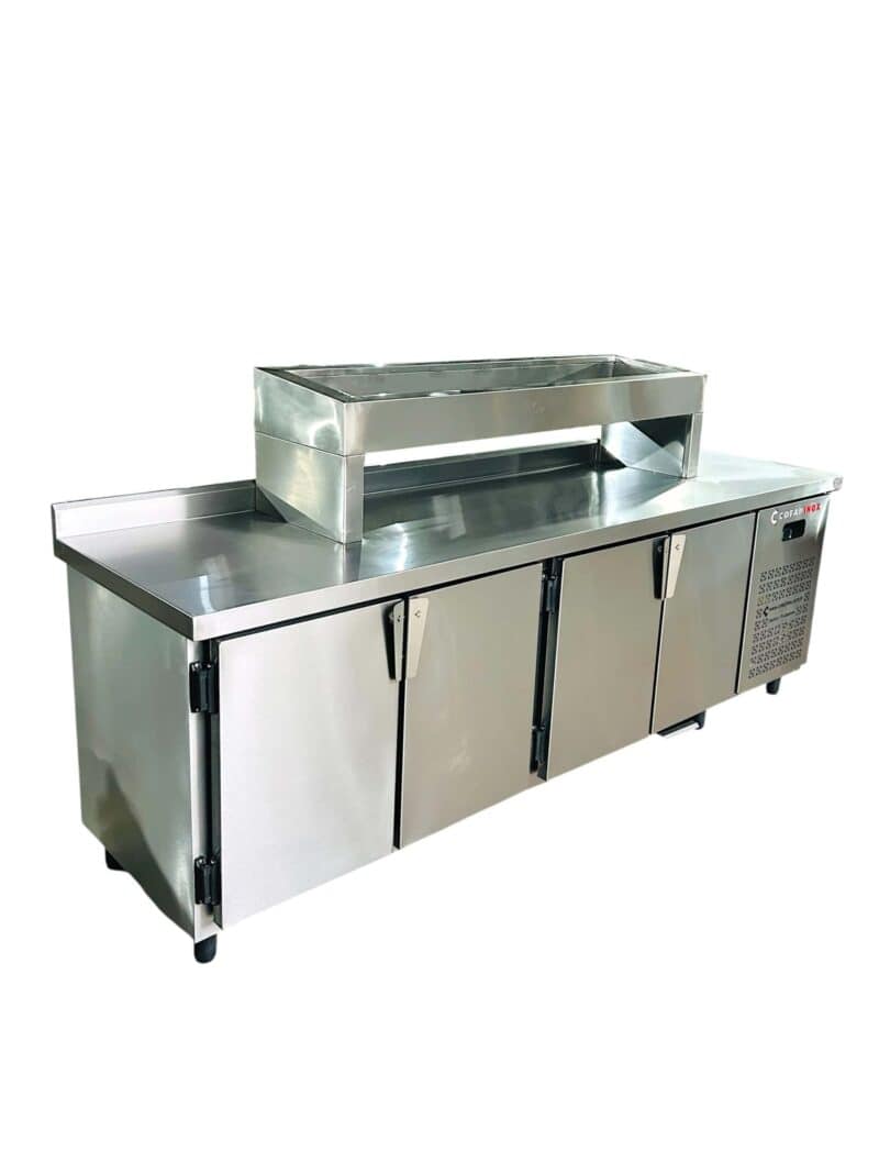 Balcão Condimentadora Refrigerado com 4 Portas