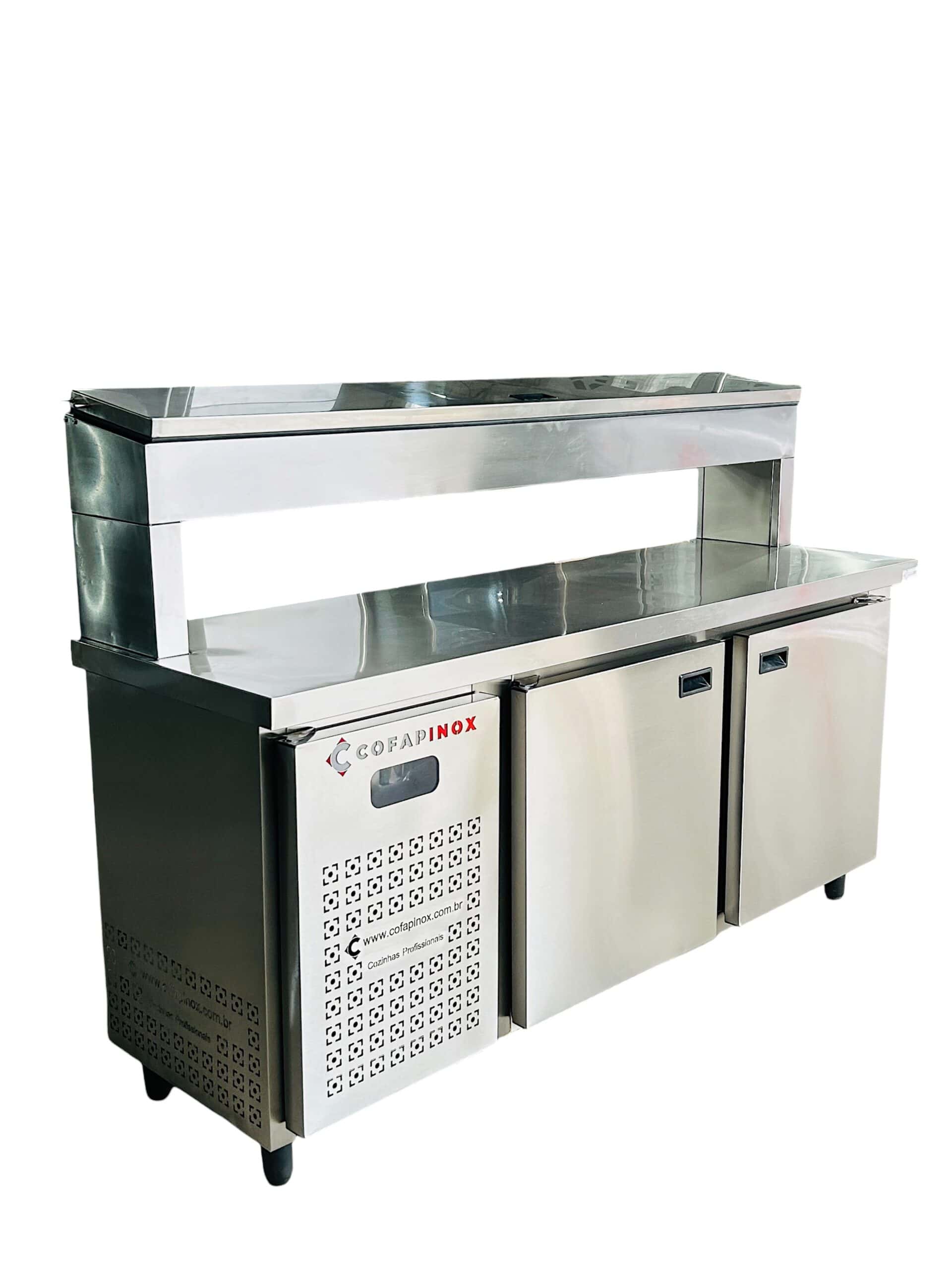 Balcão Condimentadora Refrigerado 2Portas
